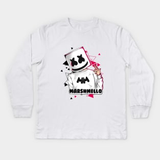 Marshmello | Pink Neon Kids Long Sleeve T-Shirt